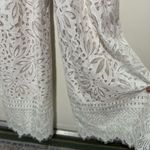 New Lulus Amora White Lace Jumpsuit wide leg size medium. Photo 6