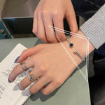 Boutique Twist‎ Cuff Bracelet 925 Sterling Silver Black Onyx, Adjustable Photo 8