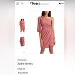 Shoshanna  Zadie Wrap Dress Size 2 Pink Sheer Sleeves Wedding Guest Retail $422 Photo 2