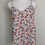 Loft Ruffle Trim Camisole Bright Mini Floral Sz XS Photo 0