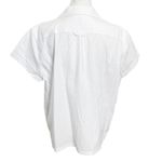 The Sleep Code Pajama Top Women’s Size XL White Cotton Short Sleeve Button Front Photo 6