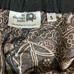 The Elephant Pants Black Beige Elephant Print Boho Harem Pants S Lounge Yoga Photo 3