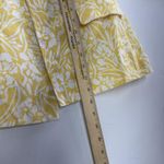 Skies Are Blue Anthropologie Skies Are Blue Blazer Womens Small Yellow Floral Linen Jacket Photo 5