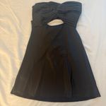 Princess Polly Black Silk Strapless Backless  Dress Photo 0