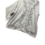 Carolyn Taylor Cottagecore Floral Embroidered Knit Cardigan Vintage Coquette M Photo 4