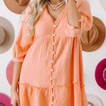 ZARA tiered button down mini dress Photo 0