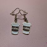 Coffee Cup Earrings Brown Photo 0