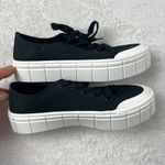No Boundaries  Y2K Chunky Platform Shoes Canvas Sneakers Womens Sz 7 Black‎ NOBO Photo 1