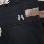 Victoria's Secret Angel Black Rose Pink Leggings M Photo 3