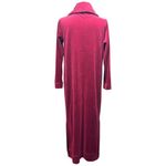 Bob Mackie  Wearable Art Full Zip Velour House Coat Red Small Photo 3