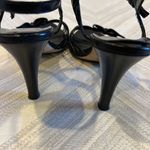 Coach Women’s Black Joelle Kid Leather Strappy Bow Sandal Heels Photo 5