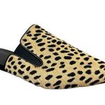 Jenni Kayne Mules Womens 37/ US 7 Pony Hair Cheetah Print Pointed Toe Shoes Photo 0