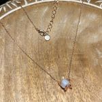 LC Lauren Conrad Semi Precious White Stone Rose Gold Tone Necklace Photo 2