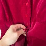 Vintage holiday red velvet like top Photo 3