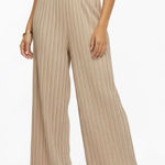 ZARA Pleated Wide Leg Pants Womens S Cream High Rise Elastic Waist Minimalist Photo 0