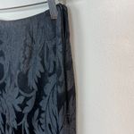 Max Mara  Pants 6 Womens Black Gray Leaf‎ Virgin Wool Silk Blend Straight Leg Photo 3