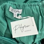 Polygram Shimmery Jade Maxi Dress size 2X Puff Short Sleeves Smocked Waist NWT Green Photo 11