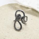 Boho Silver Snake Ring Photo 0