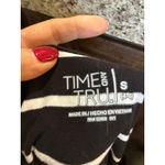 Women's Time and Tru Black & White Striped Sleeveless Dress S Photo 7