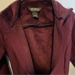 Eddie Bauer  burgundy fleece lined jacket Photo 4