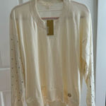 Michael Kors Michael  Studded Sleeve Sweater – Bone White – Size L - NWT Photo 0