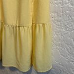 And Now This Ruffled Side‎ Elegant Yellow Midi Dress with Front Slit Medium Photo 2