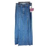 MOTHER Women's Snacks! The Lickity Split Fray Maxi Denim Skirt Size 30 Blue Photo 1