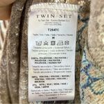 TWINSET Simona Barbieri Gold Sequin & Rosette Blue Tank Size M Photo 4