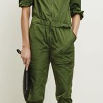 TOMAS MAIER Rare Olive Nylon Utility Jumpsuit / Flight Suit EUC Size 2 (XS) Green Photo 0