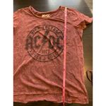 ACDC Band‎ Tee High Voltage Rock N Roll 1975 Red T Shirt SS Womens Large Soft Photo 6