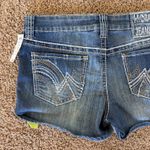 Hydraulic ‎ Medium Wash Embroidered Pockets Low Rise Denim Jean Shorts 11/12 NEW Photo 8
