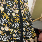 Lucky Brand Size Large Dark Ditzy Floral Tank Top Inlet Lace Black Boho Prairie Photo 2