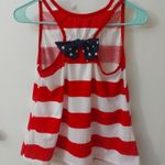Mon Ami American Flag Striped Racerback Tank Americana Classic Festival USA N/S Red Photo 3