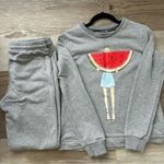 Women’s gray loungewear with accent design on the sweatshirt size small Photo 0