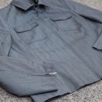 Evan Picone Evan-Picone Zip Front Workwear Jacket Womens S Gray Herringbone Pinstripe Y2K Photo 4