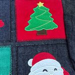 NWT D'Margeaux Blue Denim Tote Bag with Holiday/Christmas Applique Patches Photo 4