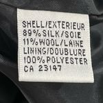 Talbots Black Silk Wool Blend Jacket Blazer Size 8 Button Up Front Photo 4