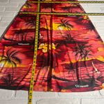 Royal Creations Hawaiian Midi Dress Womens Medium Colorful Palm Trees Sunset Vtg Pink Photo 2