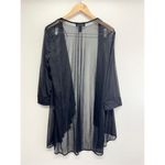R & M Richards R&M‎ Richards Cardigan Size 16 Black 3/4 Sleeve Glitter Mesh NEW Photo 5