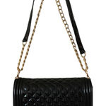 Emperia Black Quilted Flap Jelly Vegan Purse Photo 0