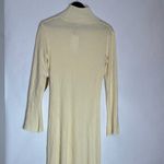 Caara NWT Cream Ribbed Knit High Neck Sweater Dress Wool Blend Size Medium Photo 11