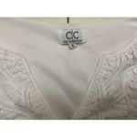 Embroidered Boho Gypsy Womens XL Cover Up Mini‎ Tunic Dress White Photo 7