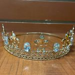 Gold Tiara with Crystal Accents Photo 6