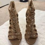 Sam Edelman Yeager Open-Toe Block Heeled Sandals Nude Caged Block Heeled Pumps 7 Photo 0