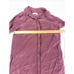Vince  Silk Button Up‎ Dress Cabernet Knee Length Collard Long Sleeve Maroon 4 Photo 2
