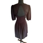 Old Navy  Black Puff Sleeve Cutout Back Dress Size M Photo 3