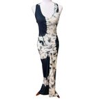 Young Fabulous and Broke Racerback Ruched Maxi Dress Washed Black White XS Photo 0