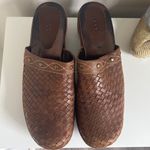 Ecco  Brown Mules Braided Leather Clogs 41 Casual Boho style  Photo 1