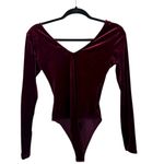 Socialite Deep Red Velvet Top Photo 3