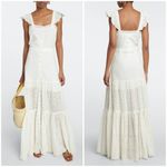 Veronica Beard 💕💕 Aislin Broderie Anglaise Eyelet Cotton Maxi Dress White 6 NWT Photo 5